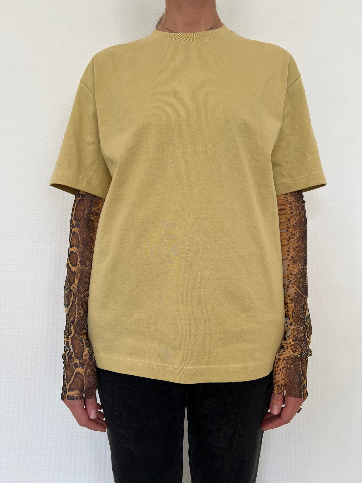 Gyvatės rašto perregimo audinio rankovės